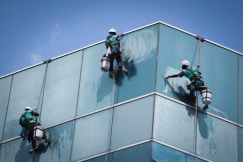 window cleaning on a high rise SpringField